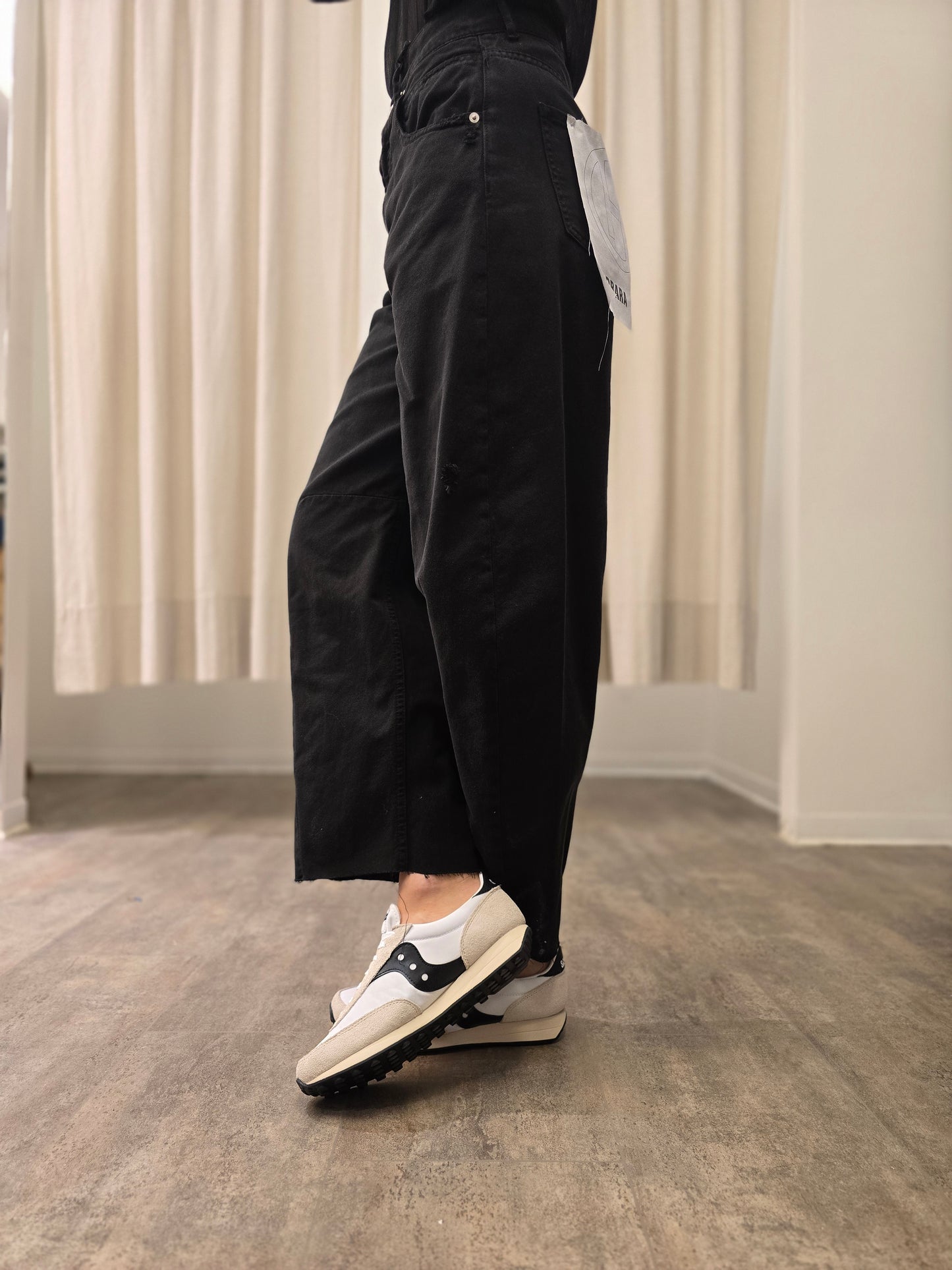 Haveone Jeans barbara modello ballon NERO