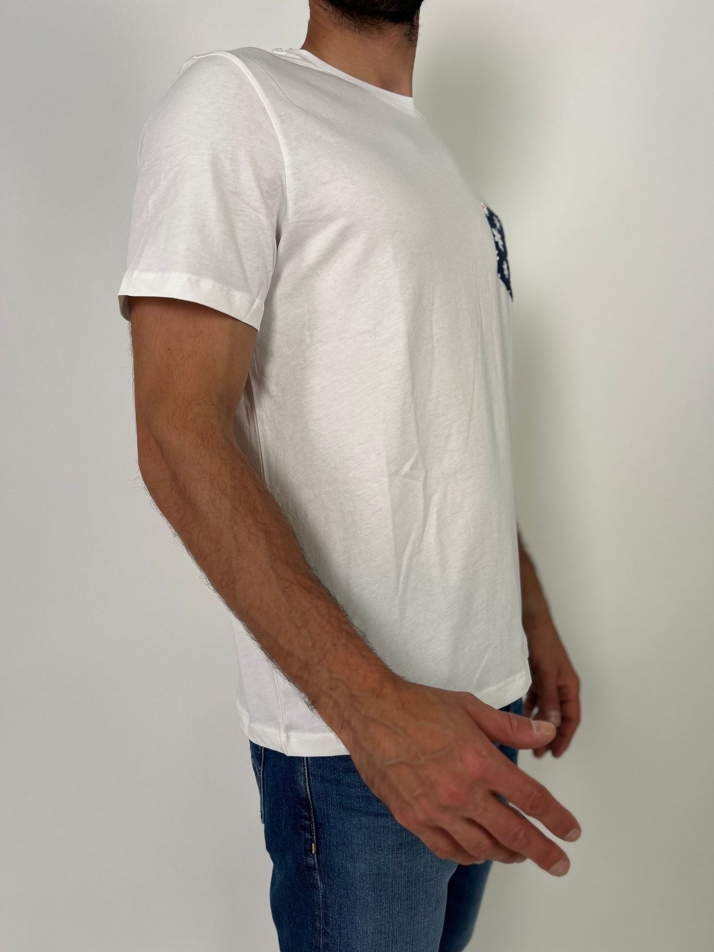 T-shirt mm con taschino fantasia