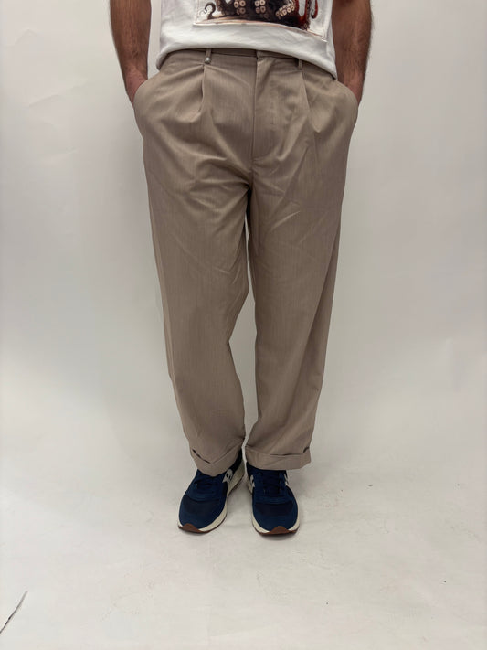 BL11 Pantalone con pences BEIGE