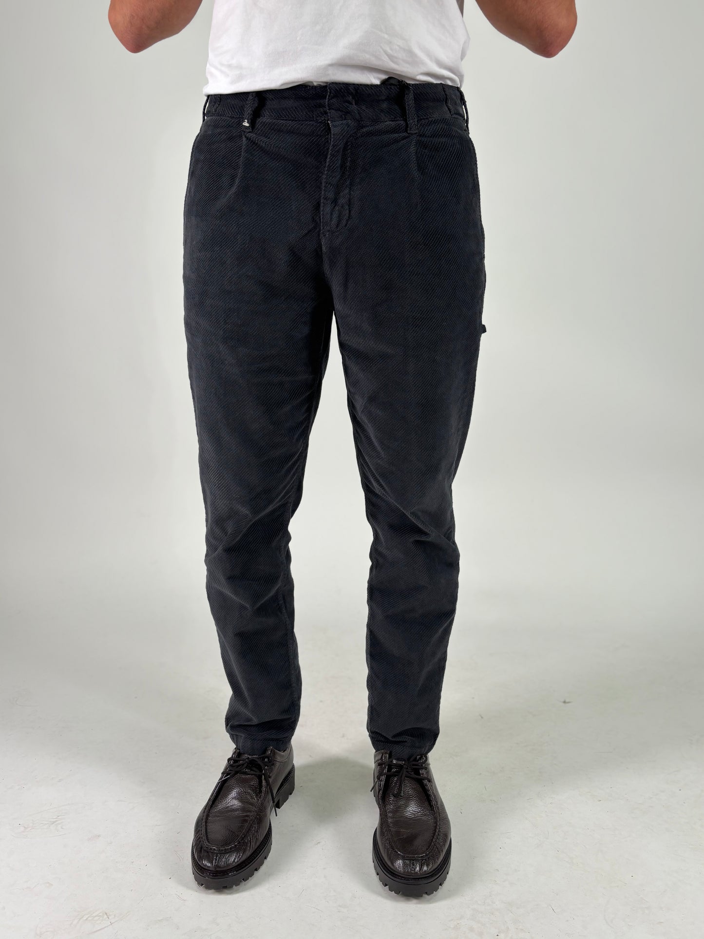 Berna Pantalone in velluto diagonalino ANTRACITE