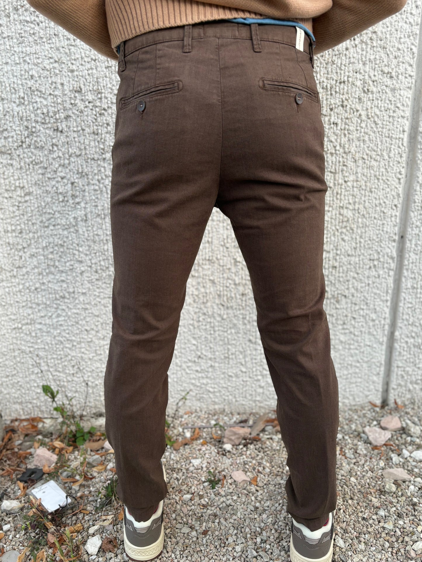 Squad Pantalone chino tessuto operato MARRONE