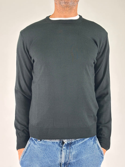 Sporting Mare Maglia ml girocollo in lana MILITARE