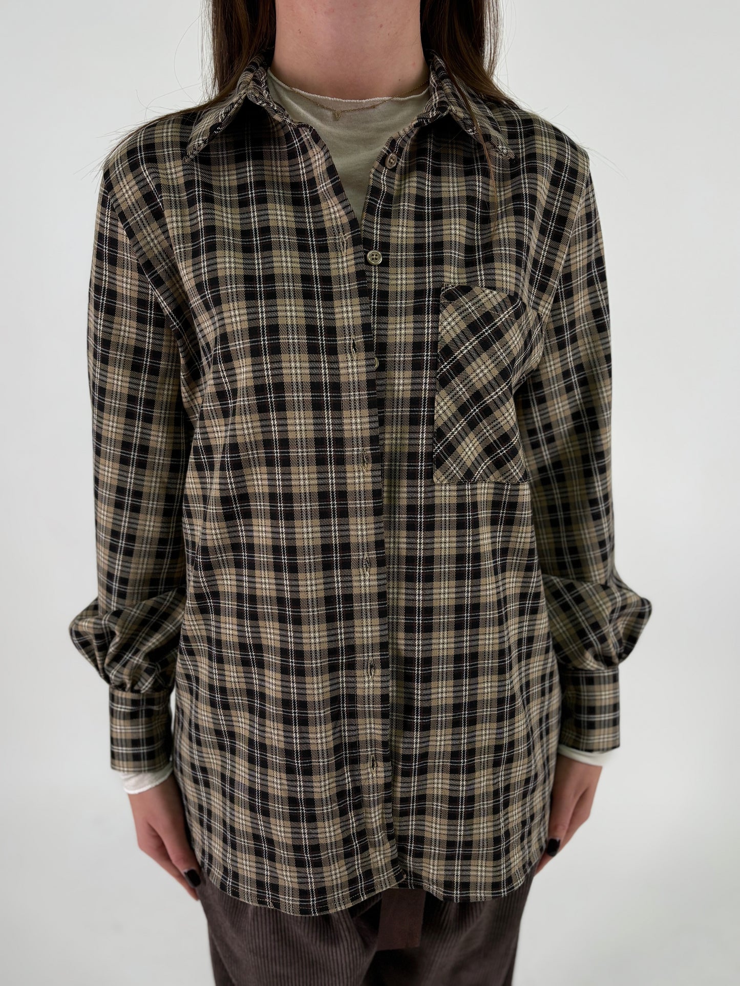 DIXIE camicia scacchi BEIGE