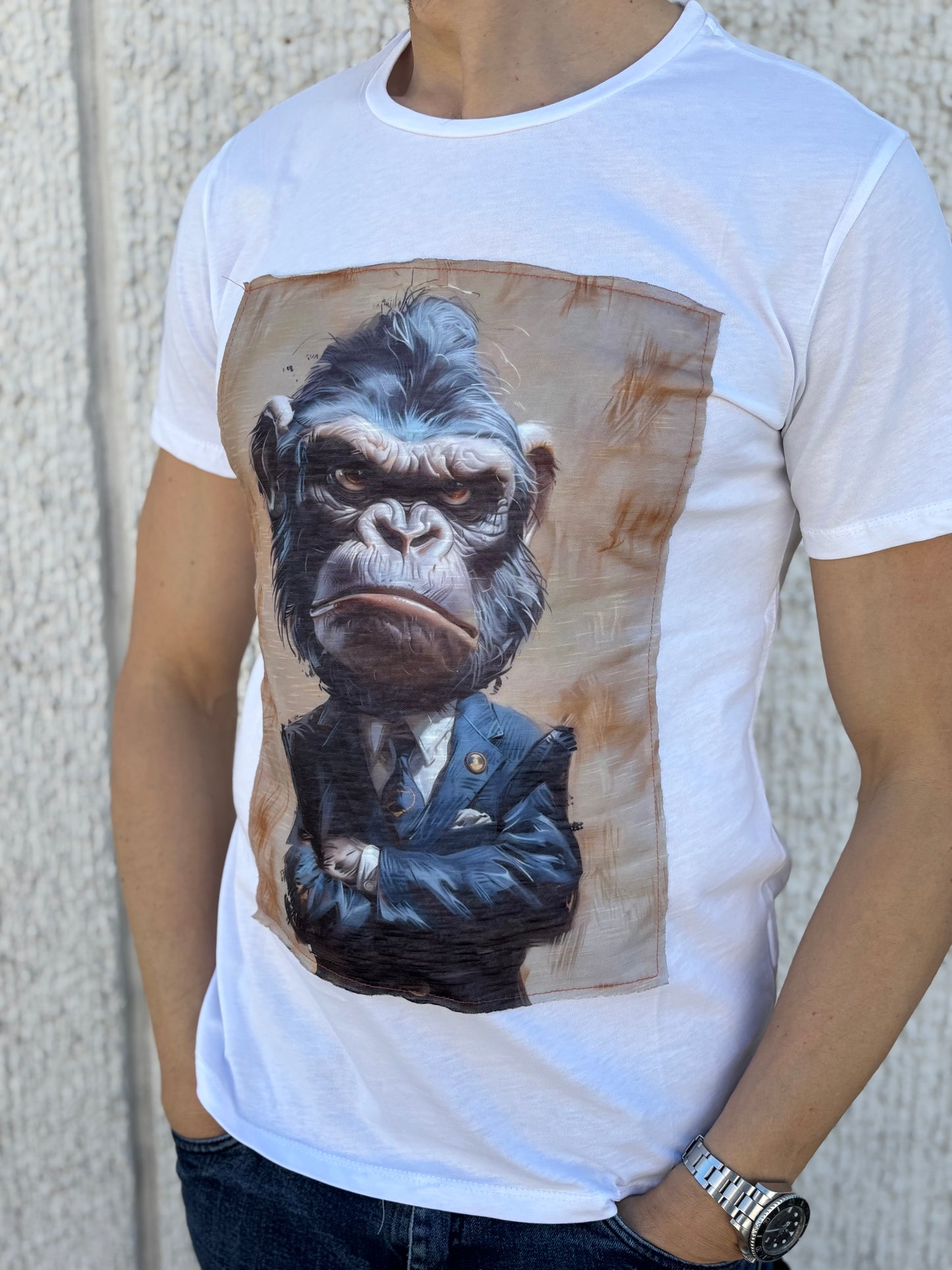Trepuntonove t-shirt mm gorilla doppiopetto