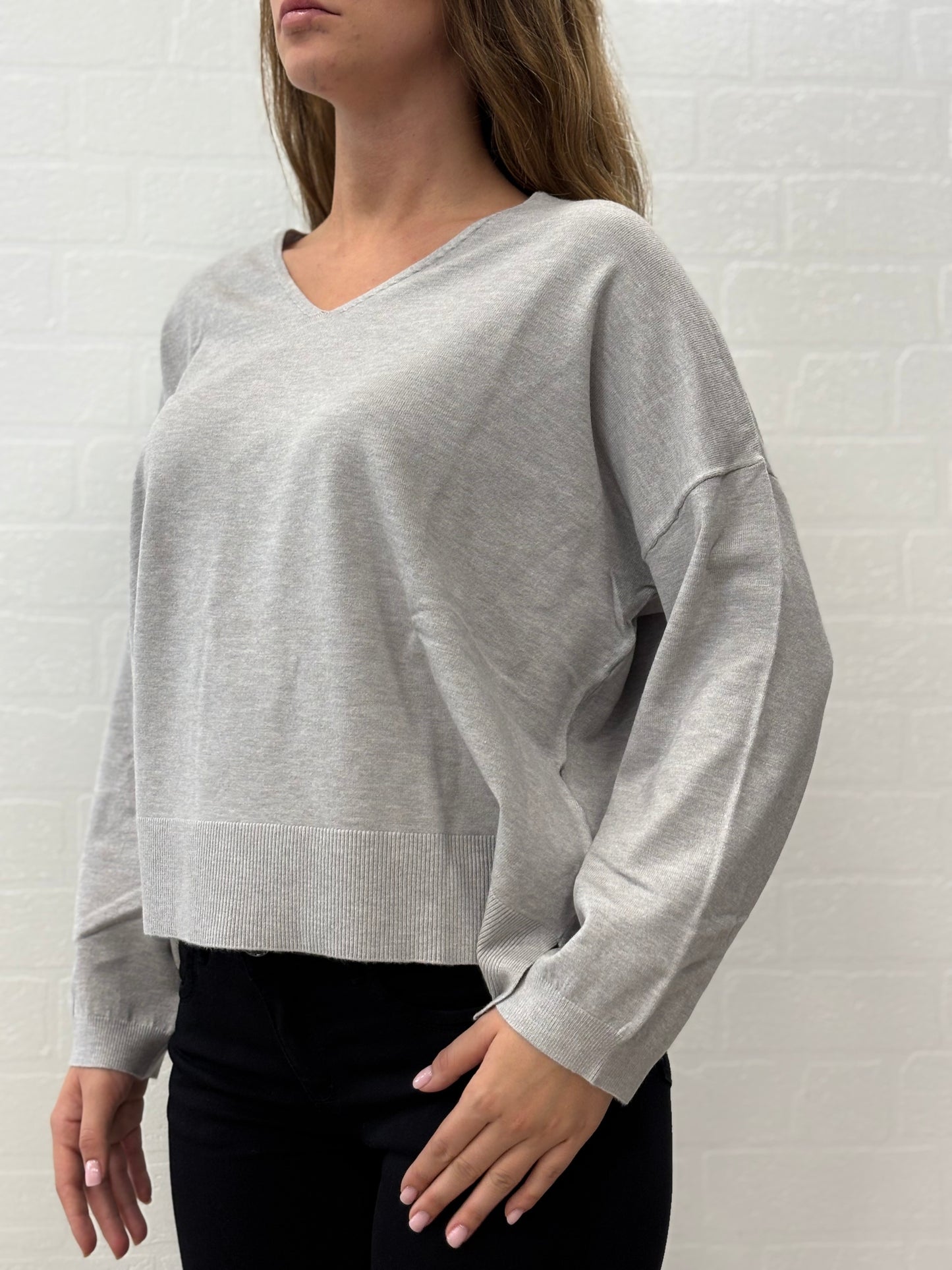 Griffai Maglia ml con collo V PERLA