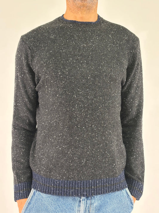 Markup Maglia girocollo puntinata bianca ANTRACITE