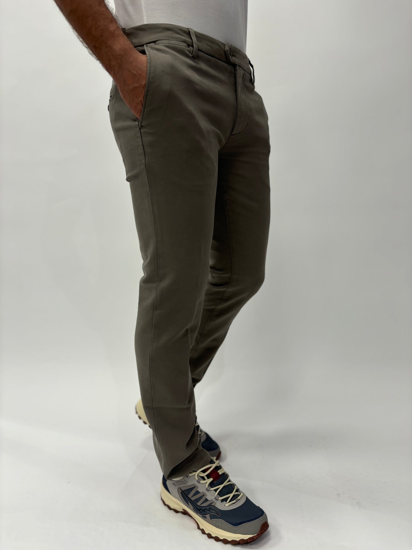 Teleria Zed Pantalone chino GRIGIO TALPA