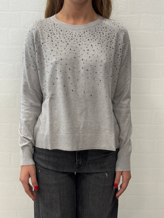 Griffai Maglia girocollo con punti luce PERLA