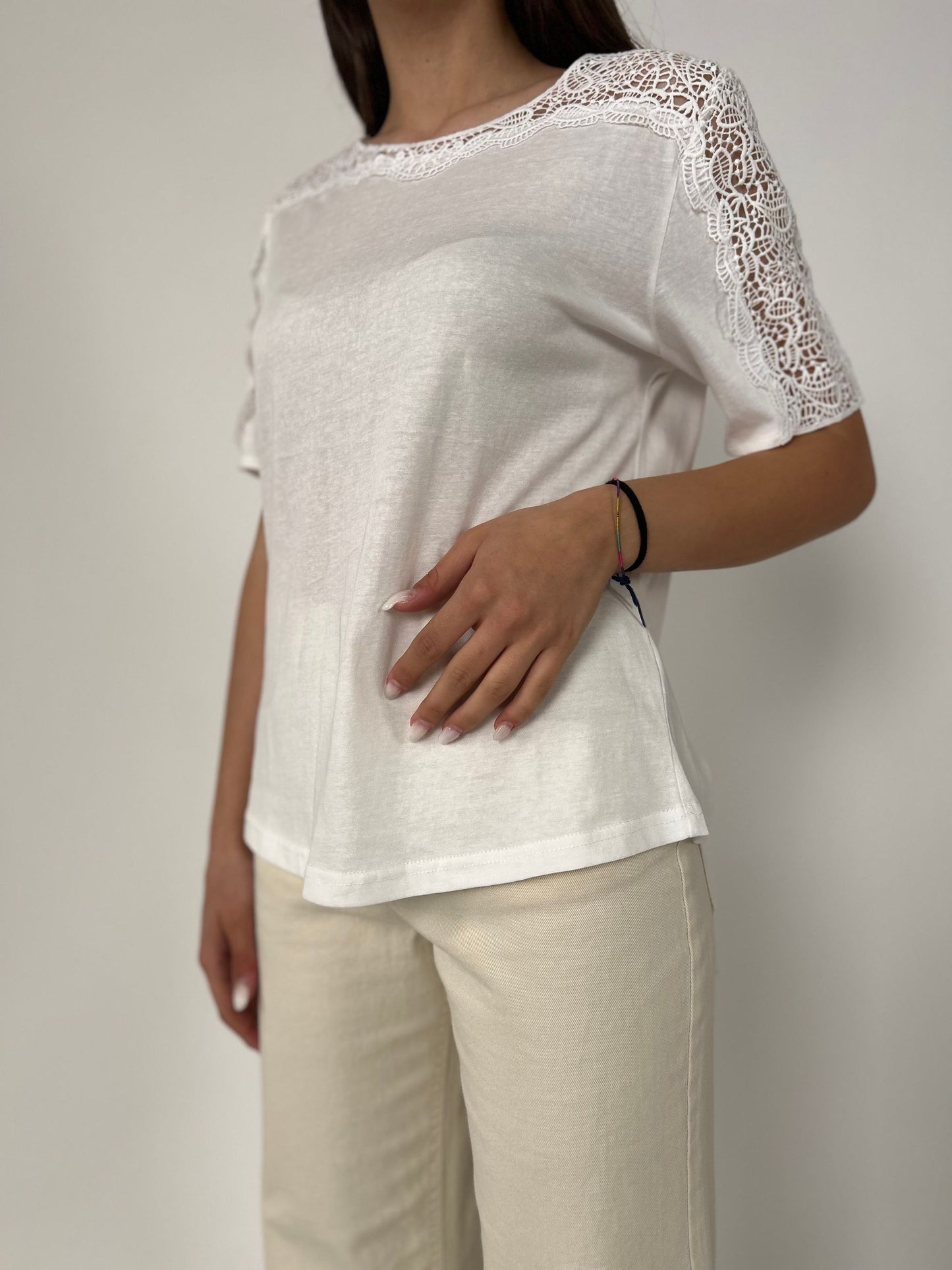 T-shirt mm in pizzo