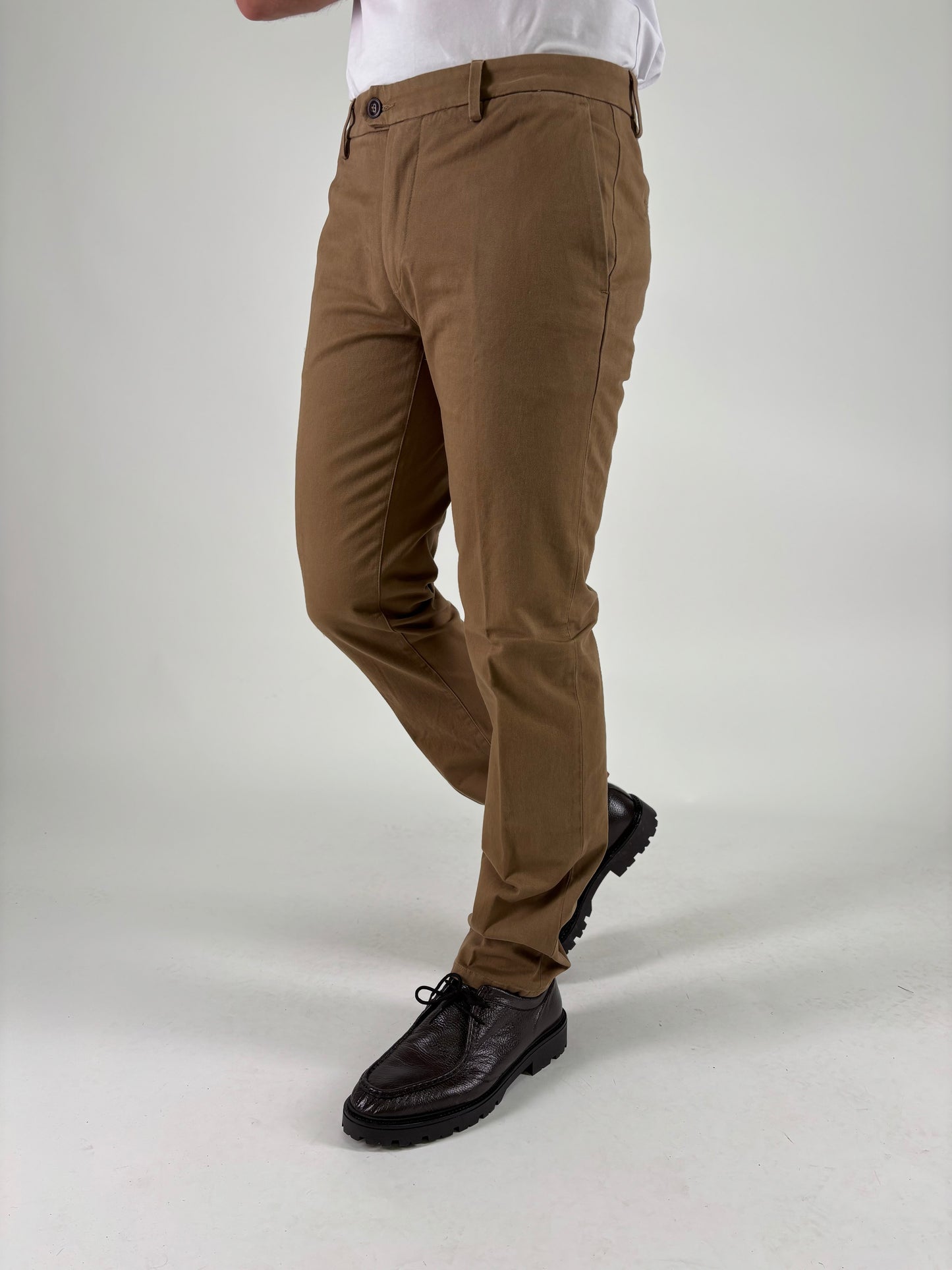 Teleria Zed Pantalone slim con tasca pocket CAMMELLO