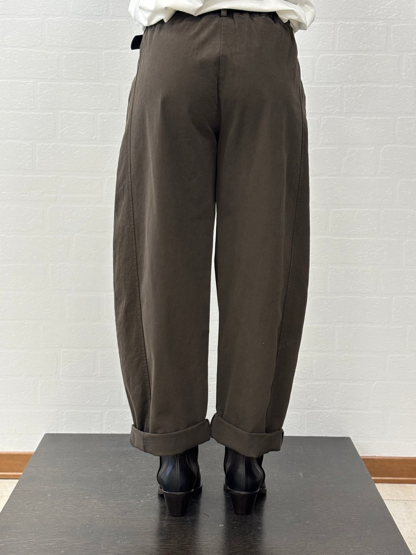 Susy Mix Pantalone ovetto con cinta MORO
