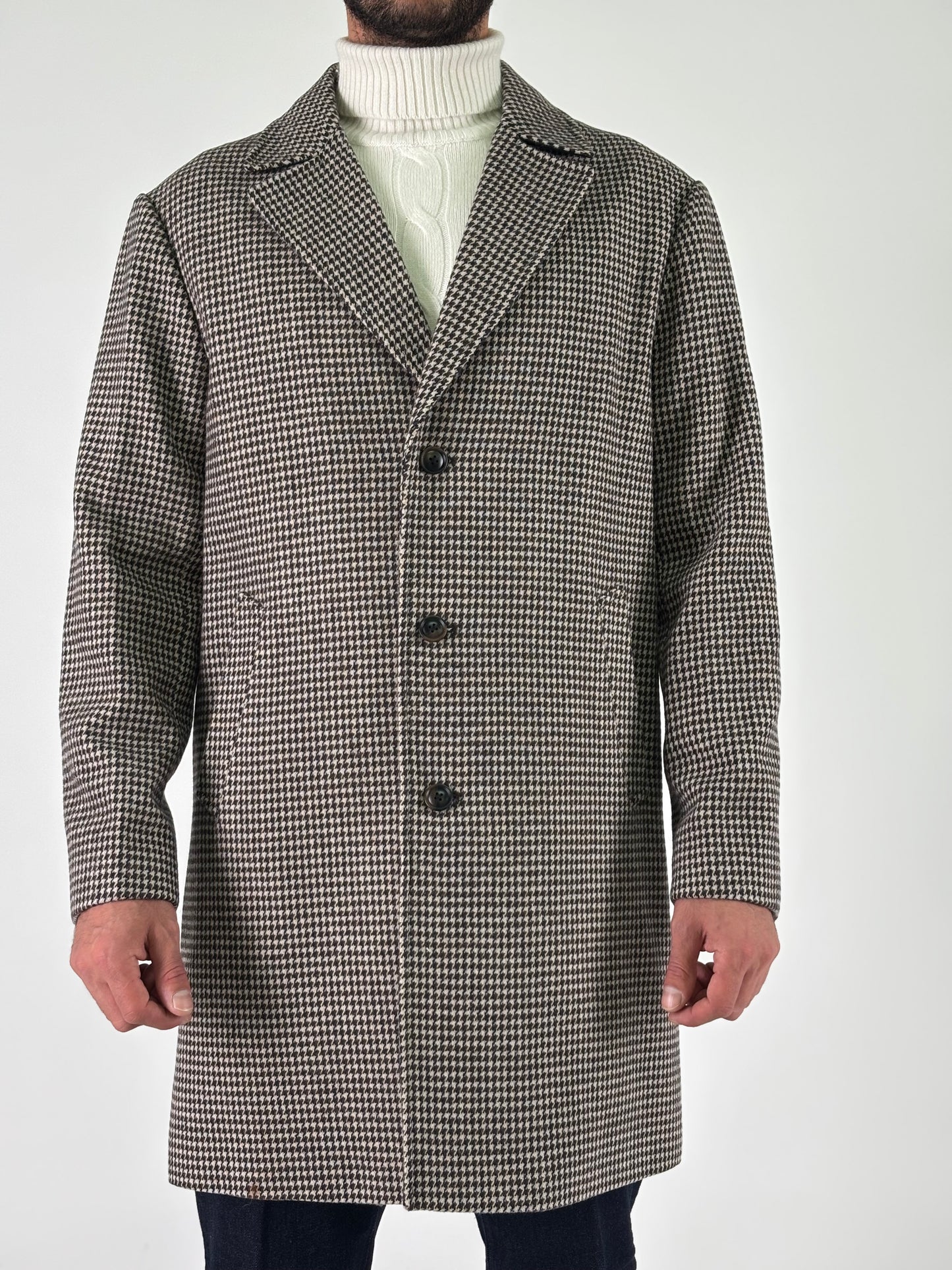 Seinse Cappotto pied de poule NERO/BEIGE/MARRONE