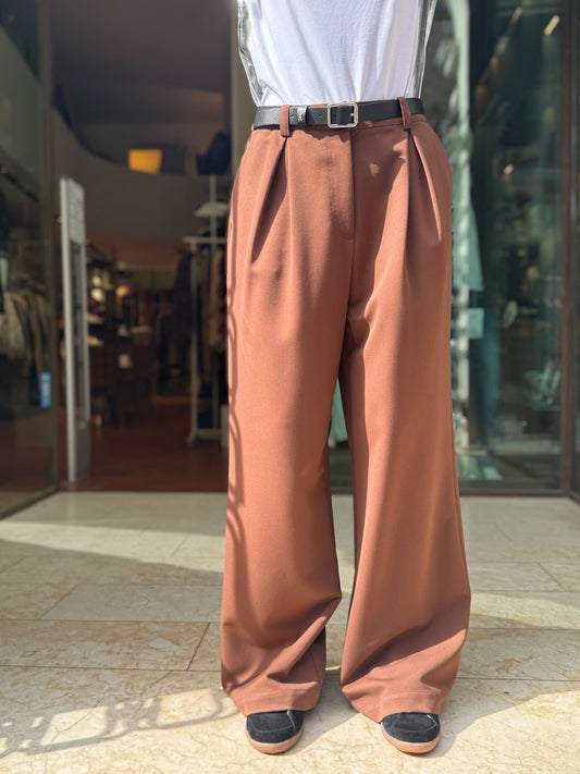 PATRIZIA PEPE Pantalone palazzo MARRONE