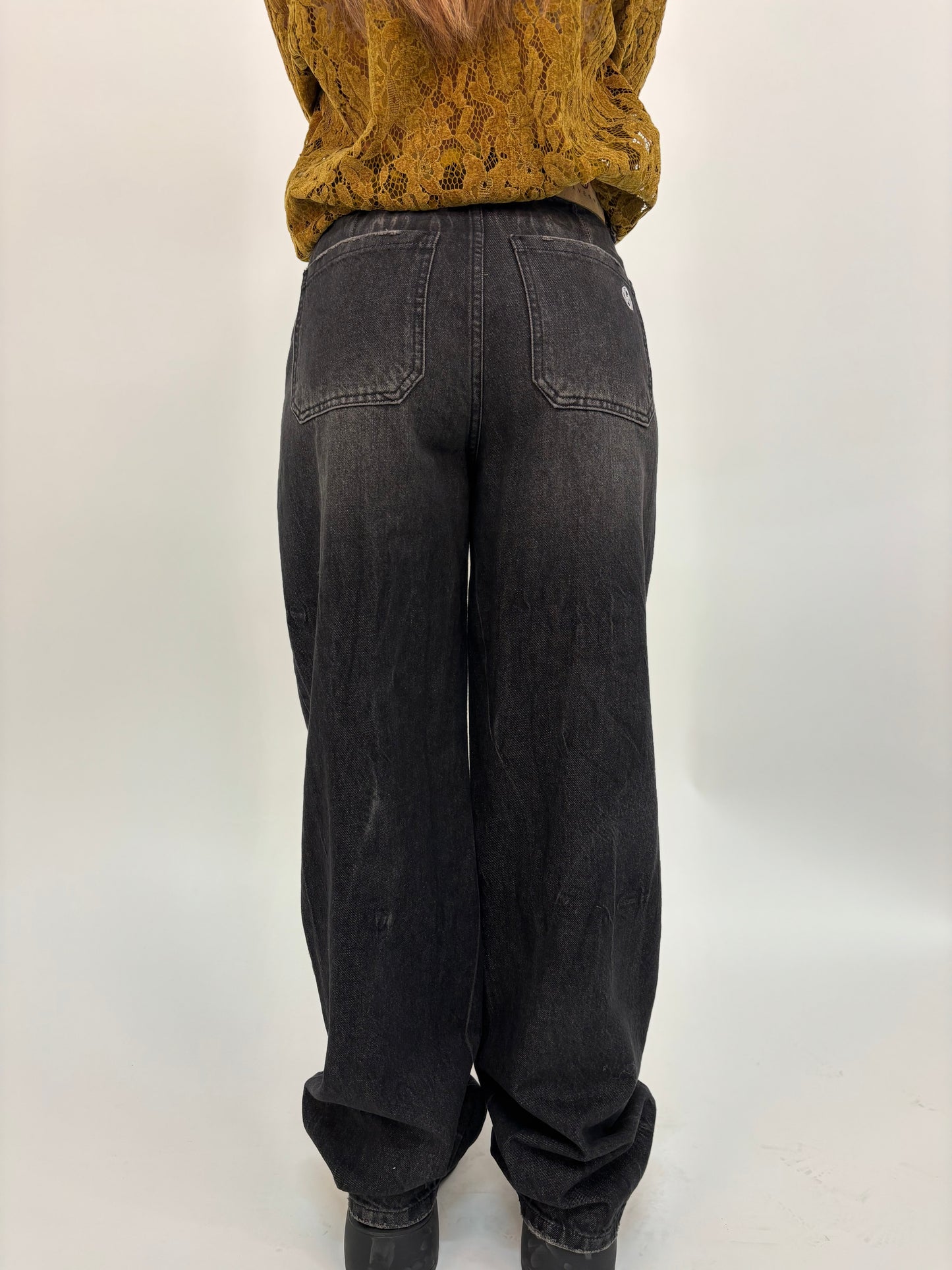 Haveone Jeans con tasche frontali toppa NERO