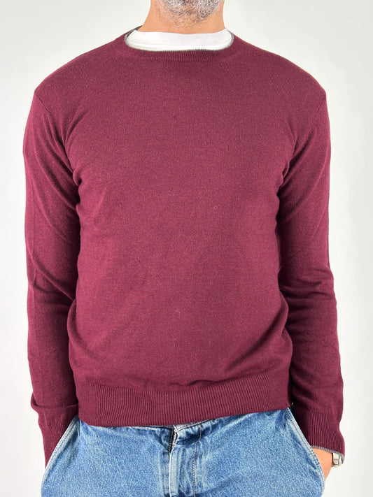 Retois Maglia ml girocollo con profilo grigio BORDEAUX