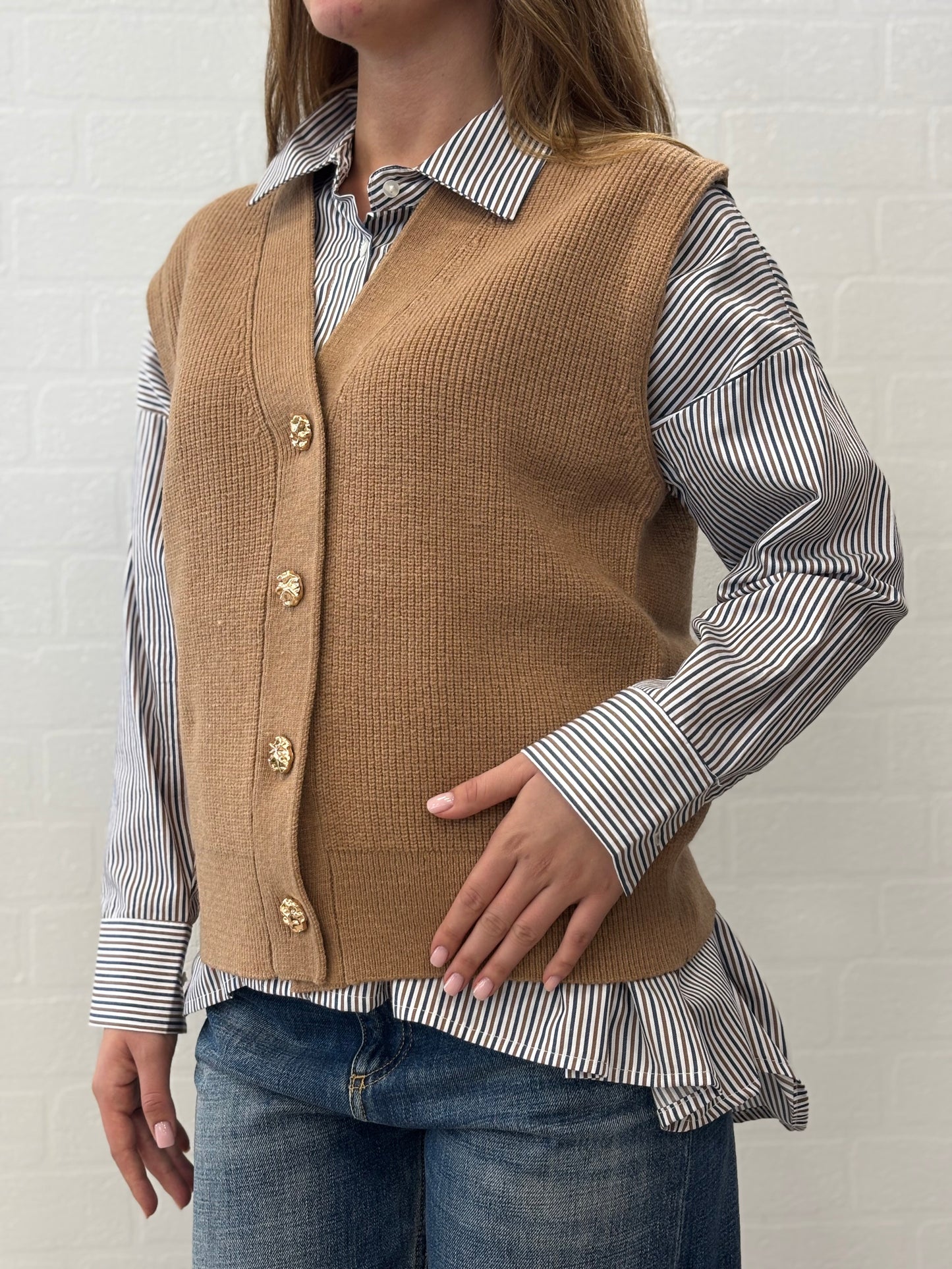 Molly Bracken Gilet in maglia collo V COCCIO