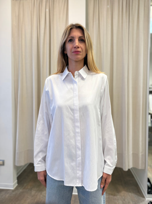 Dixie camicia lunga a m/lunga  tessuto oxford BIANCO