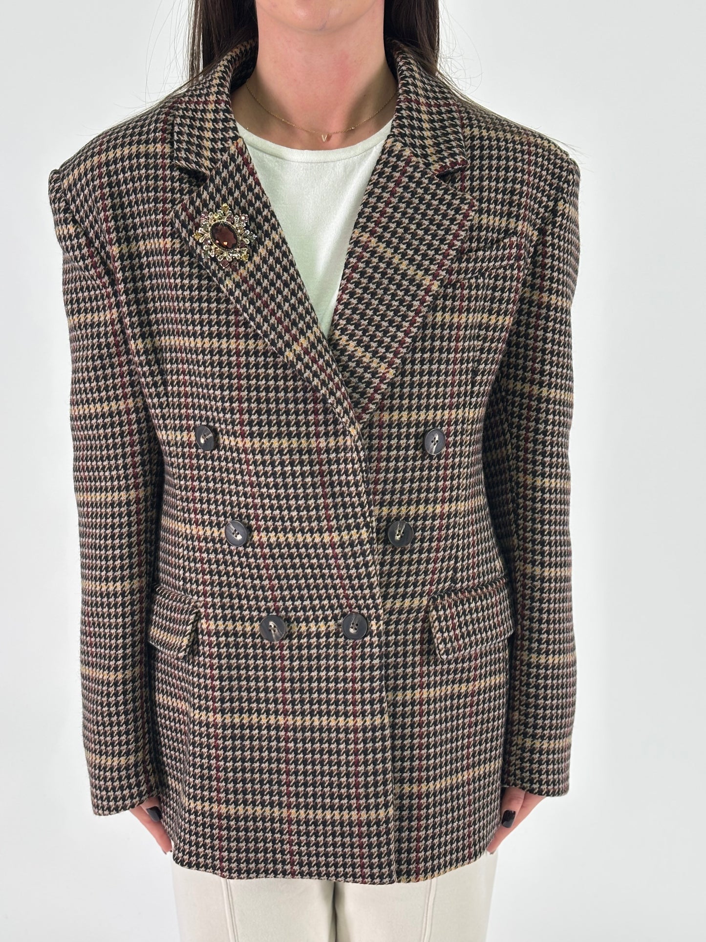 Tensione In Giacca doppiopetto pied de poule MULTICOLOR