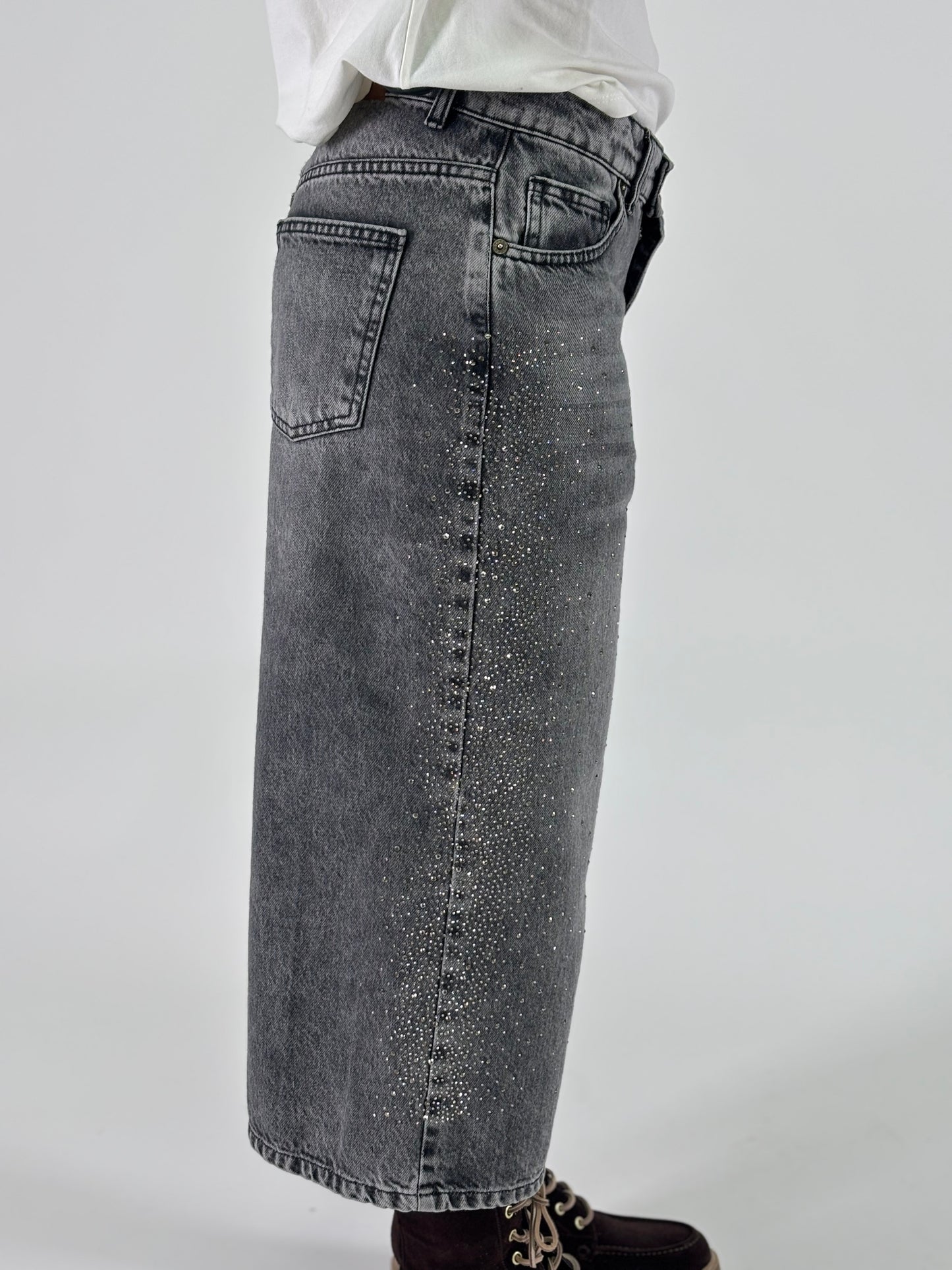 Philia Loft Bermuda con punti luce in jeans NERO