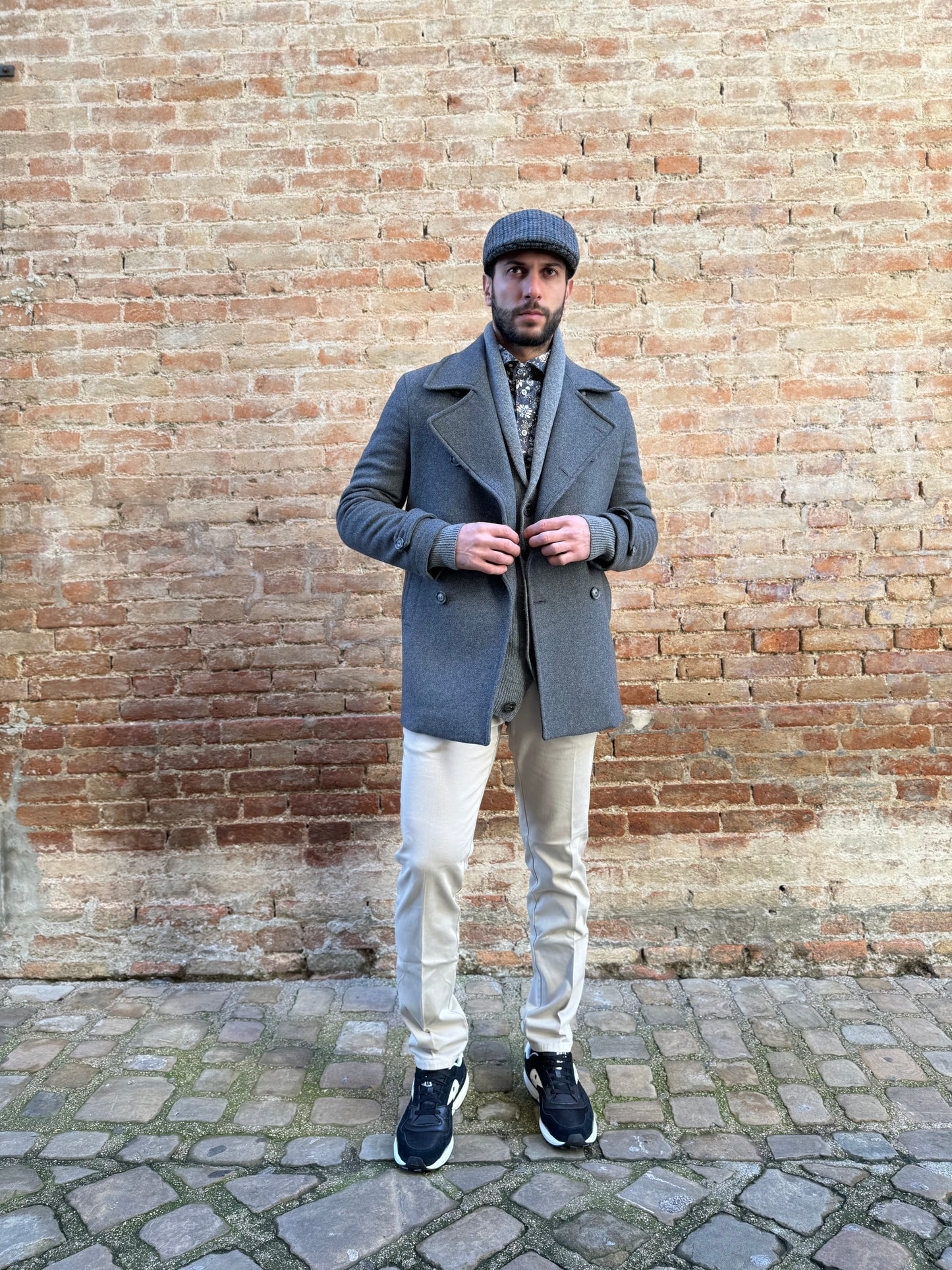 Roy Roger's Pantalone New Rolf C870 in gabardina GHIACCIO