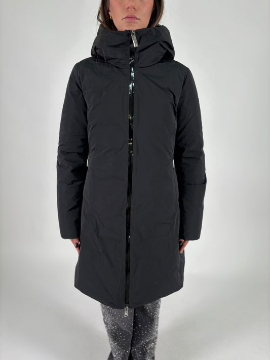 FREEDOMDAY piumino lungo double vera piuma NERO