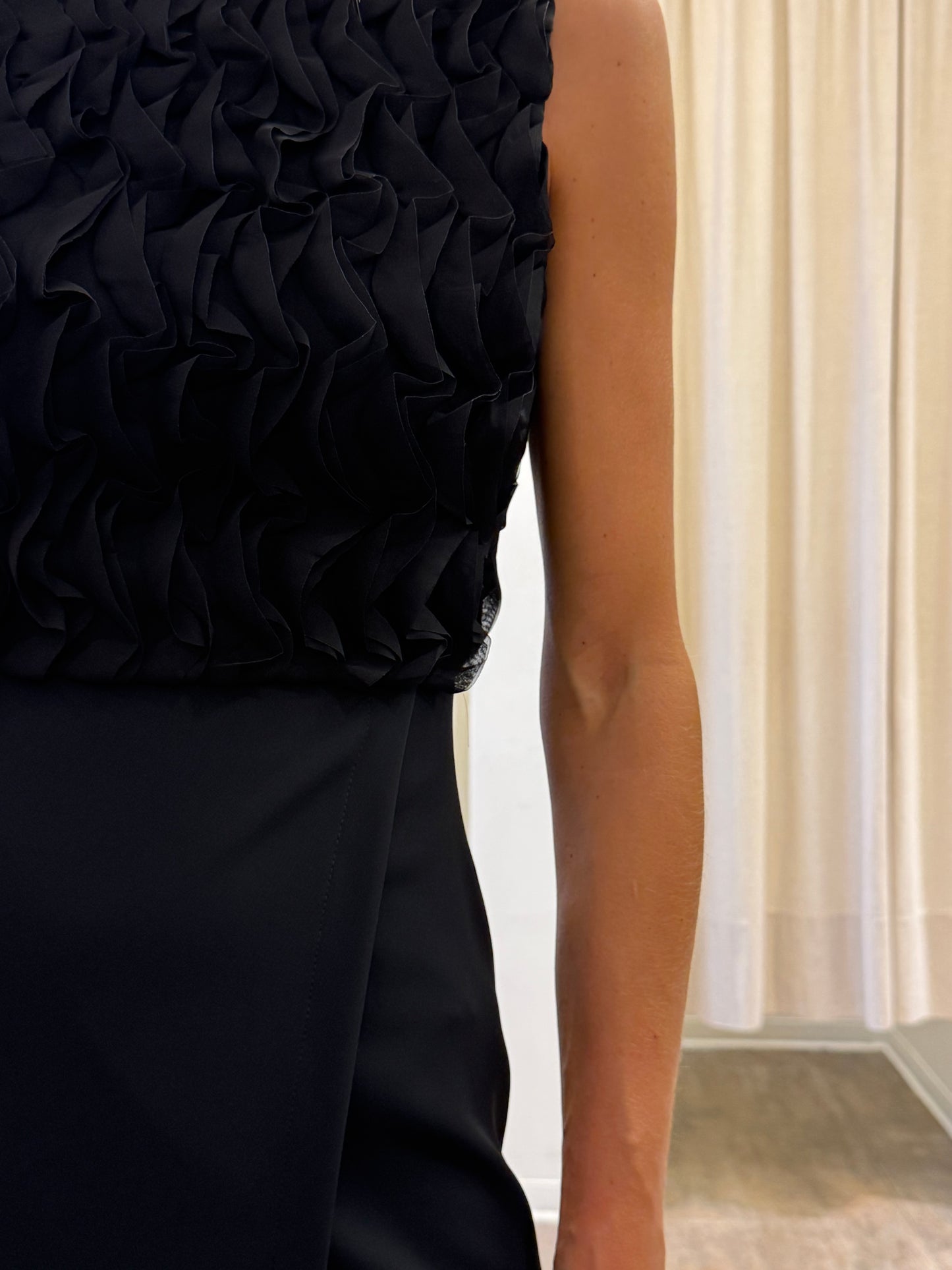 Eco Abito con rouches NERO