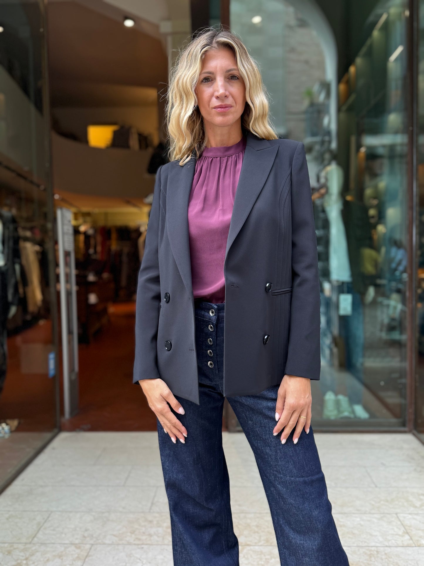 PATRIZIA PEPE Giacca doppiopetto NERO