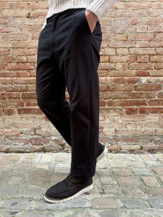 BL11 Pantalone chino palazzo NERO