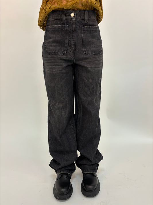 Haveone Jeans con tasche frontali toppa NERO