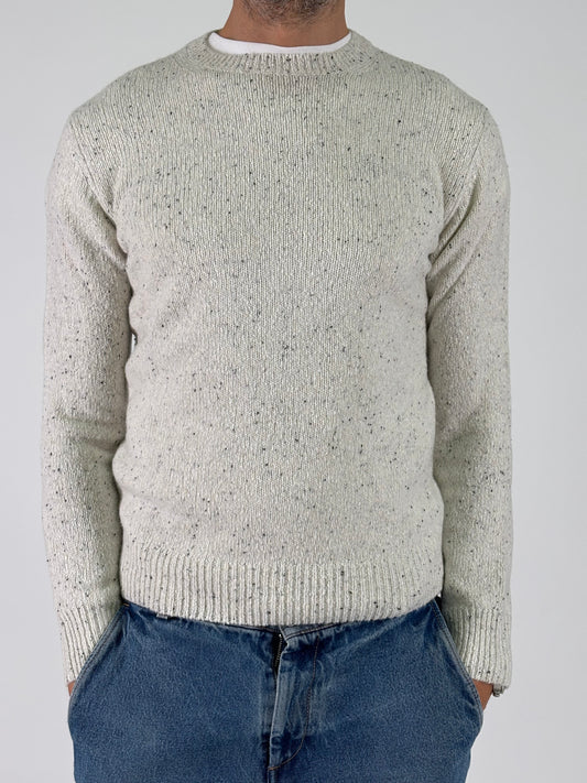 Retois Maglia girocollo puntini neri PANNA