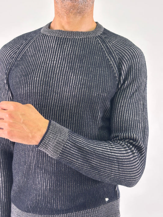 Markup Maglia ml girocollo m. inglese GRIGIO/BLU