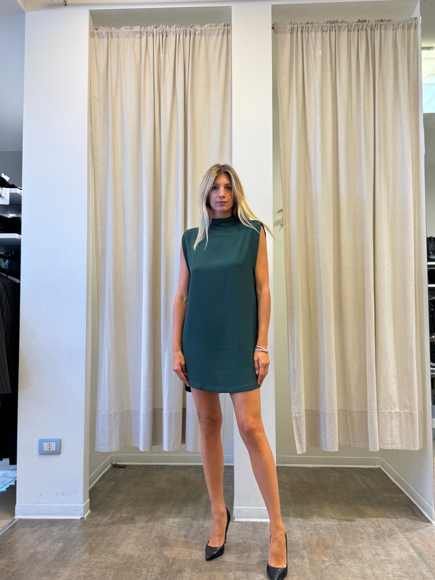 Myastreet Abito corto con spalline VERDE