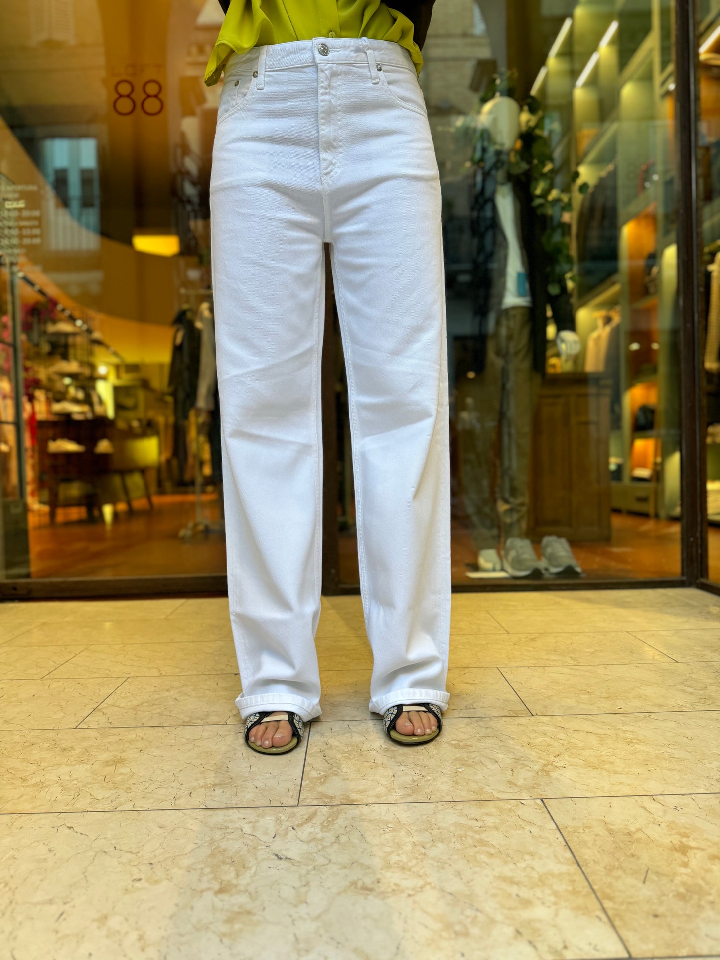 Roy Roger's Jeans a palazzo WOMAN Light Bull BIANCO