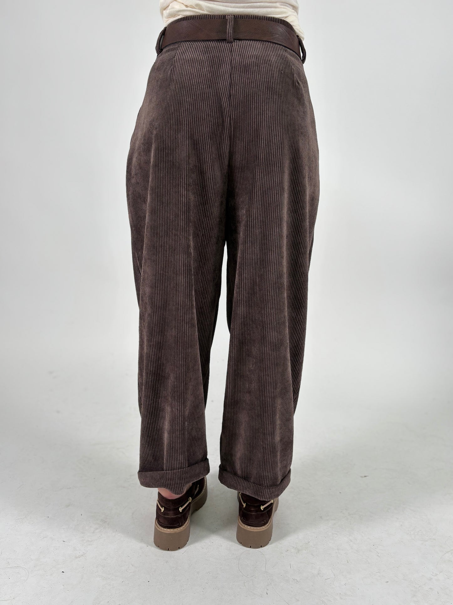 DIXIE pantalone velluto CASTAGNO