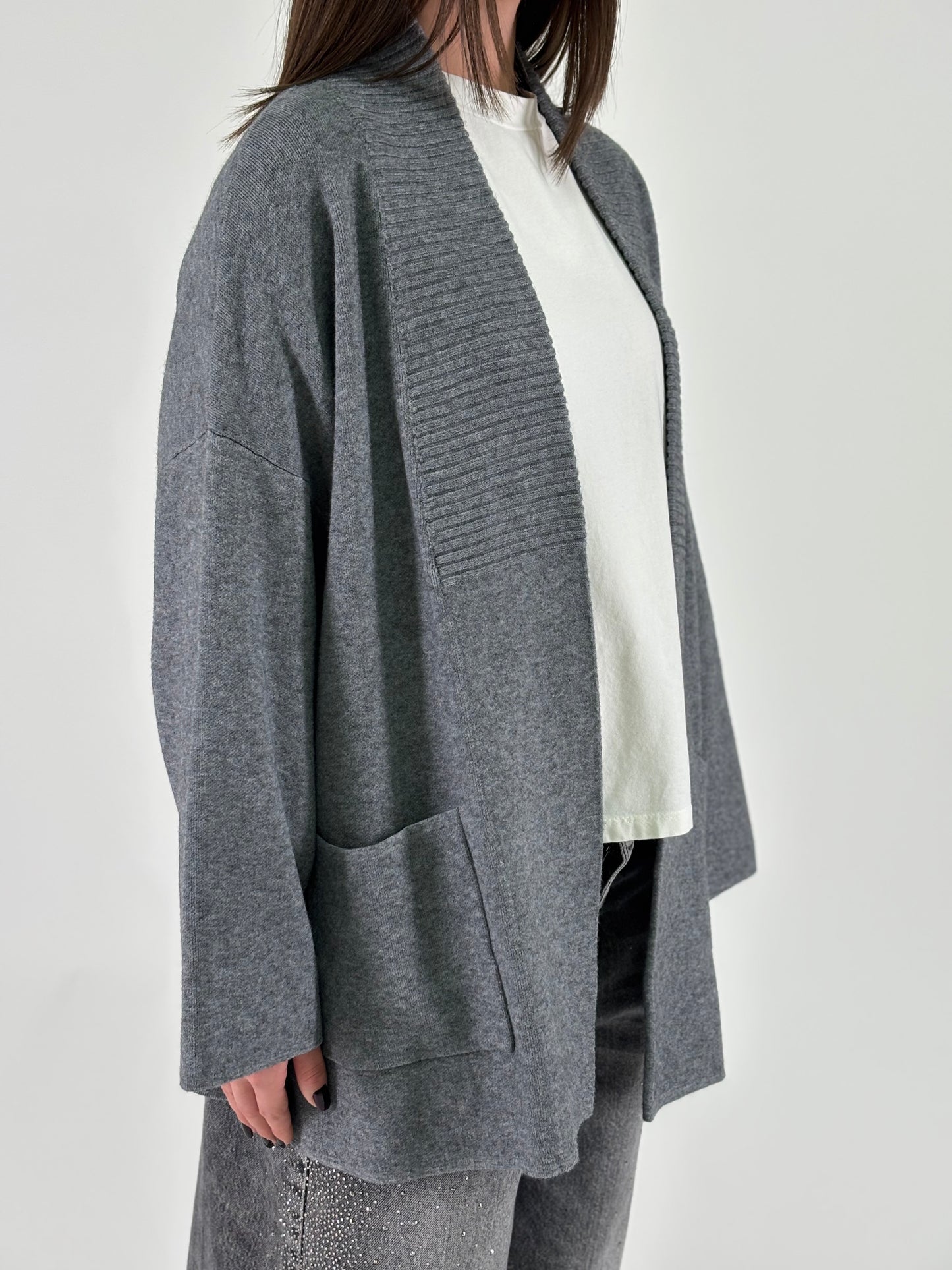 Myastreet Cardigan cropped GRIGIO