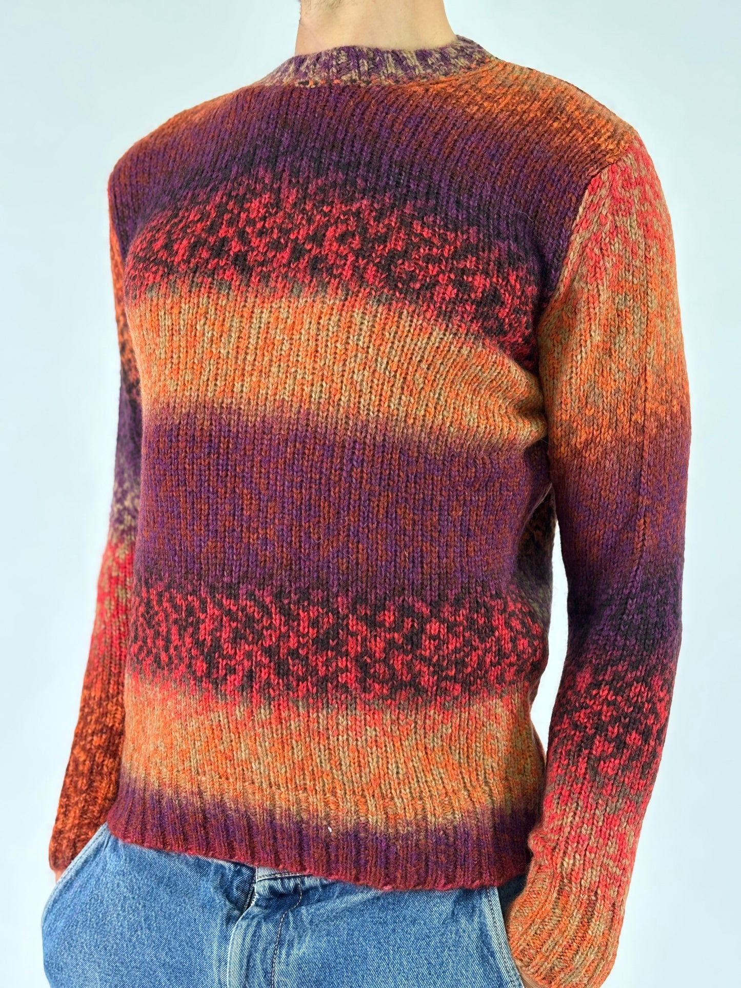 Retois Maglia girocollo ml multicolor ARANCIO