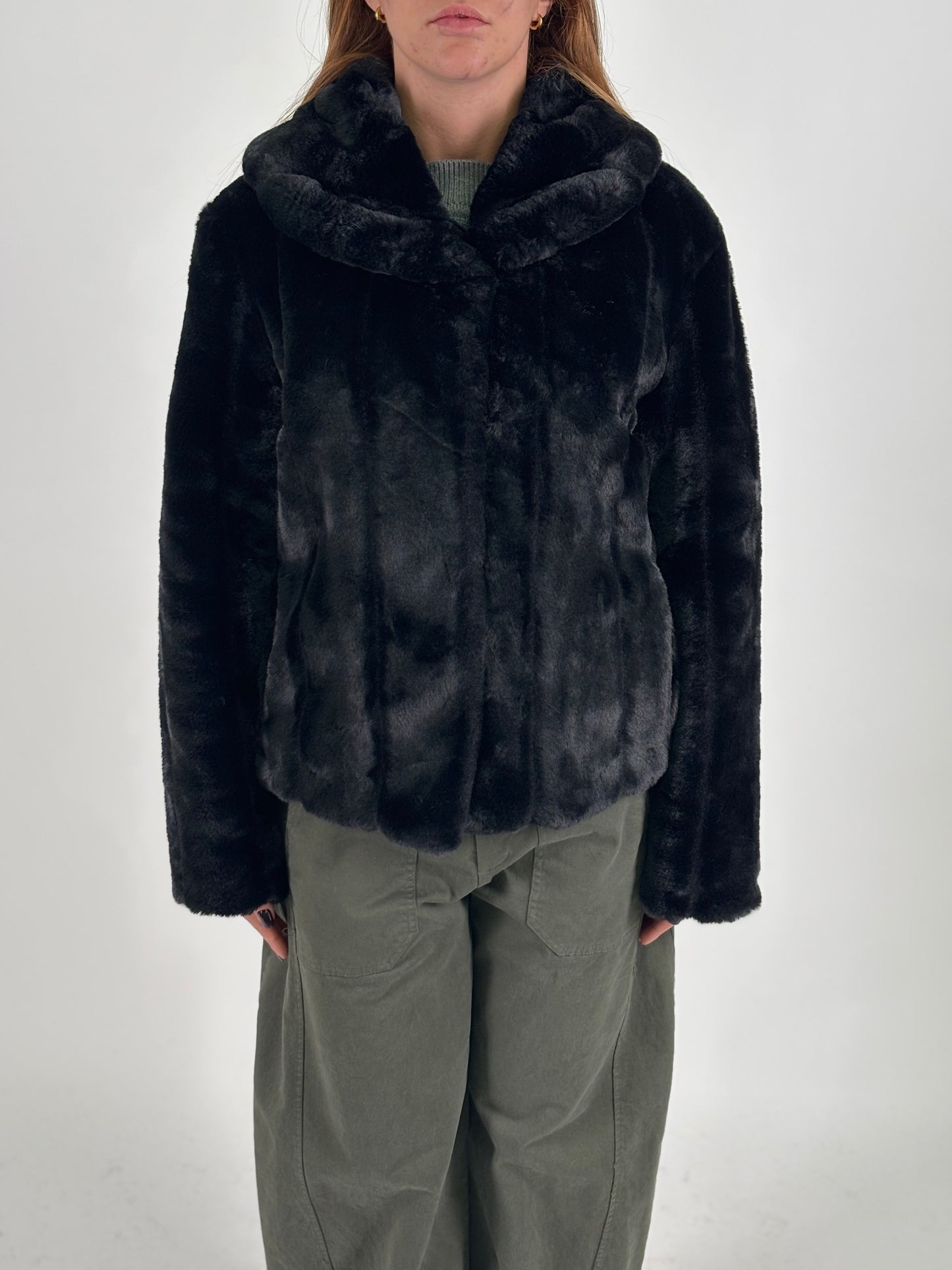 Guess Pelliccia corta sintetica NERO