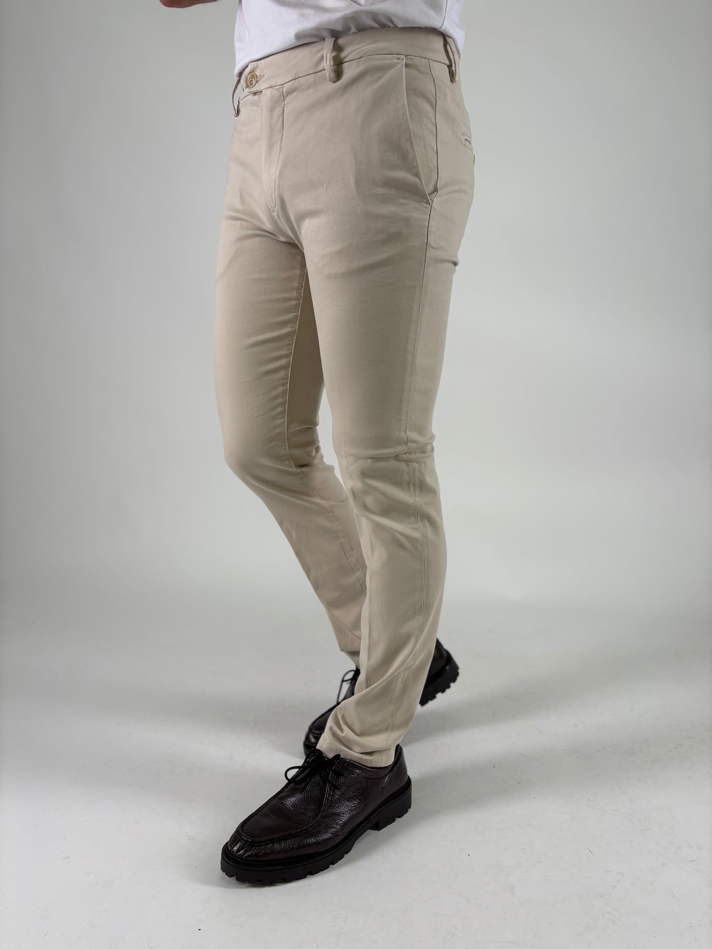 Teleria Zed Pantalone slim PANNA