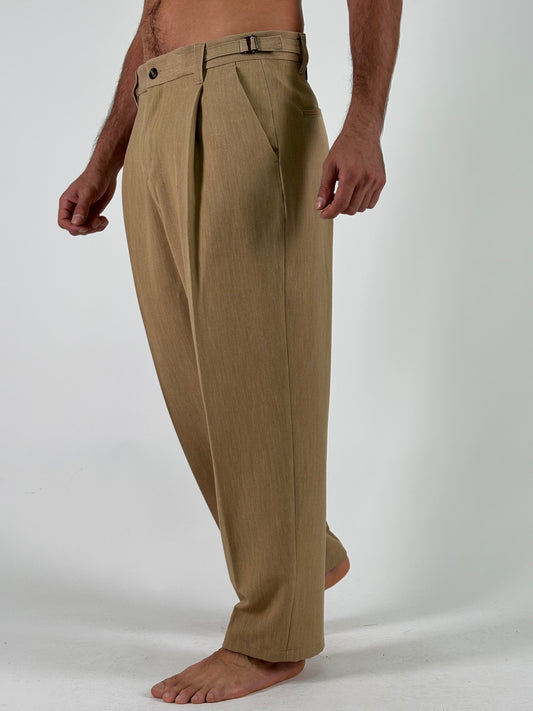 Berna Pantalone japan con cinturini regolabili BEIGE