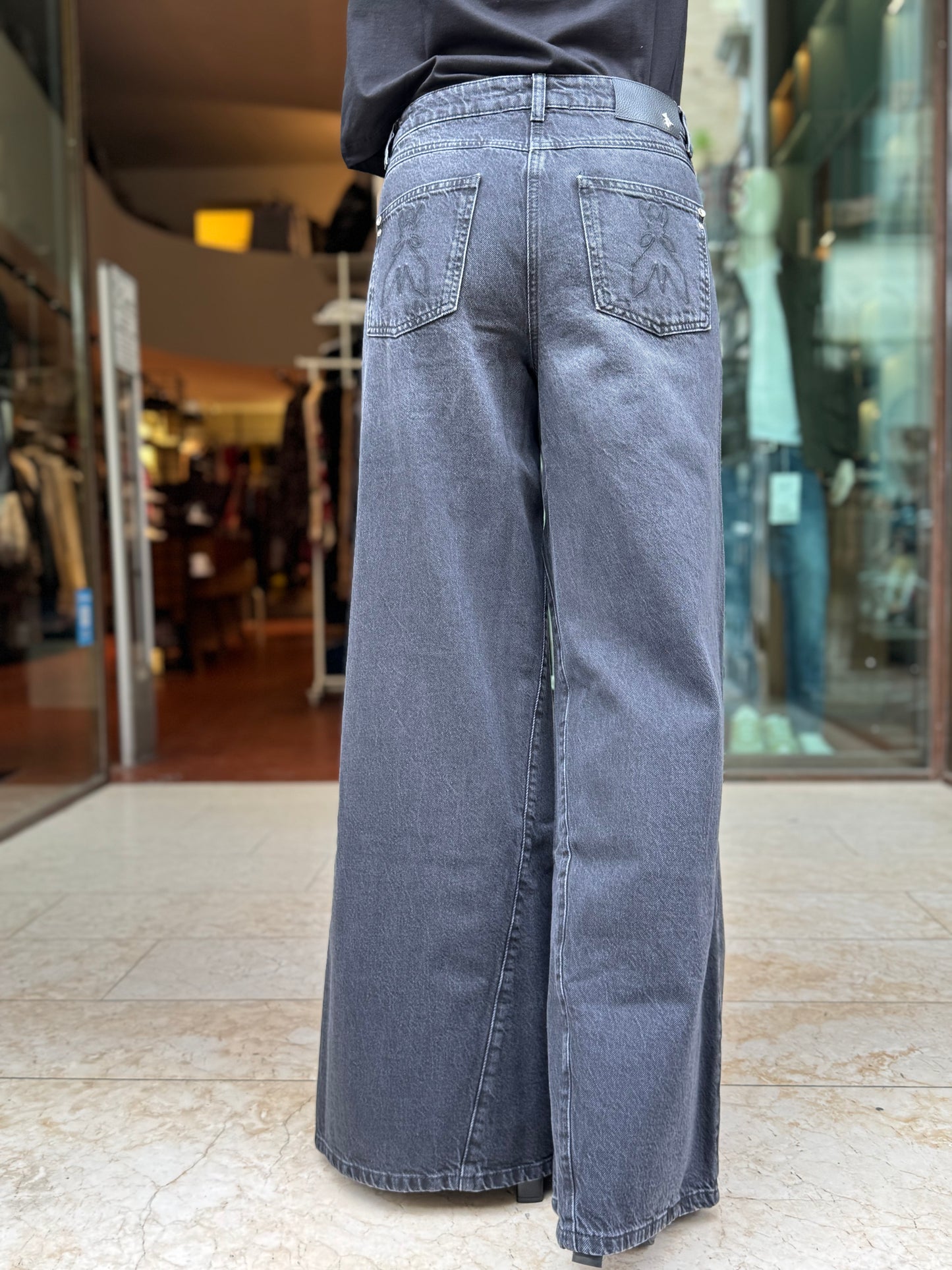 Patrizia Pepe Jeans palazzo NERO