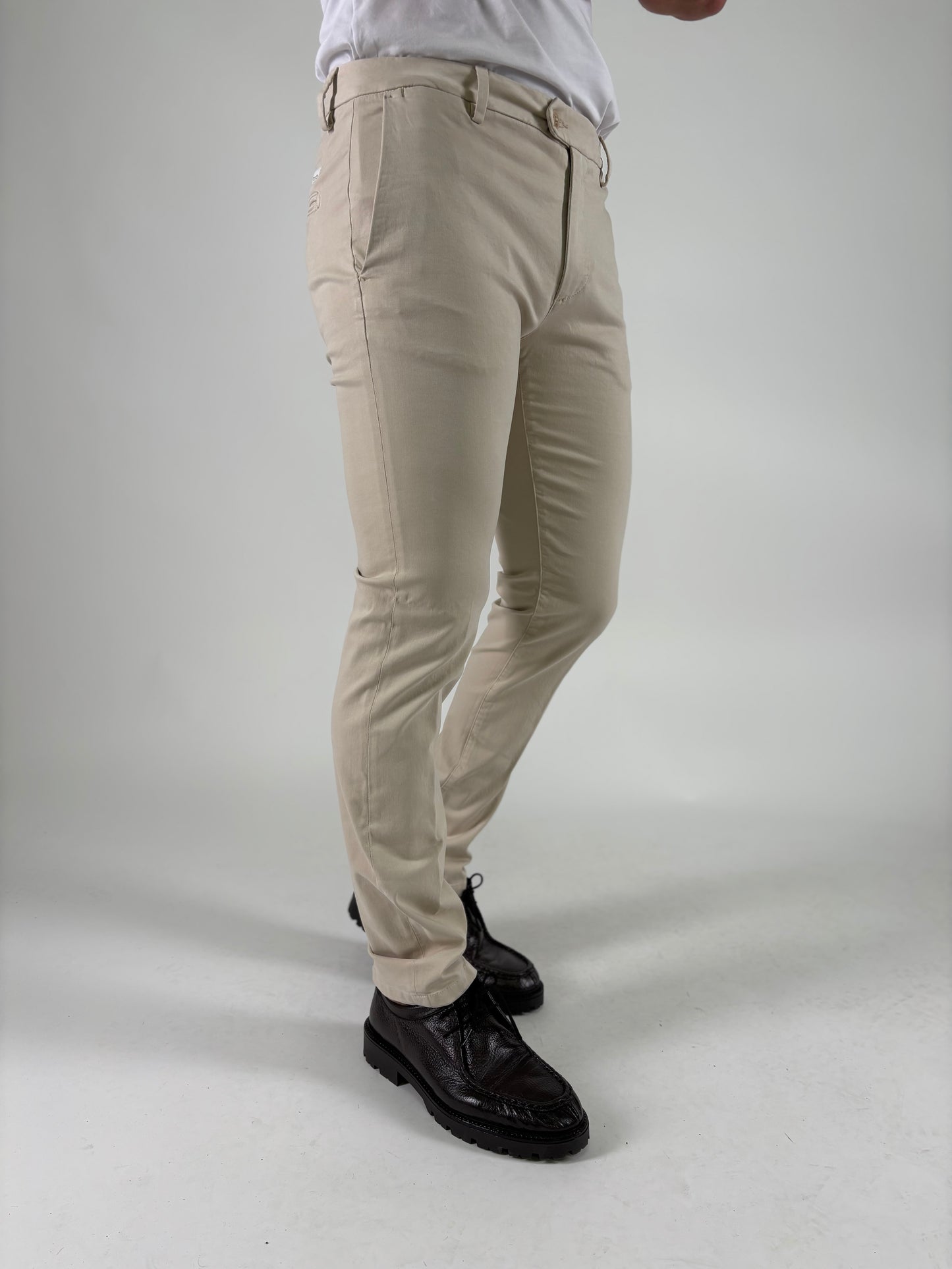 Teleria Zed Pantalone slim PANNA