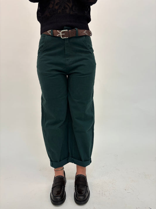 Tensione in Pantalone ovetto con cintura VERDE