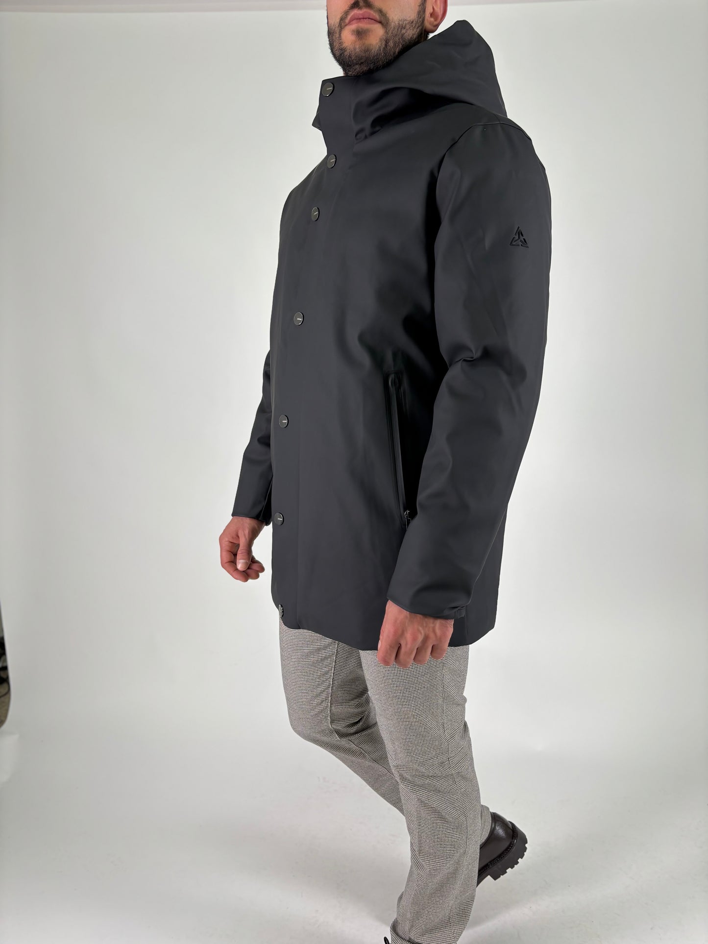 Heskimo Parka lungo in vera piuma d' oca NERO