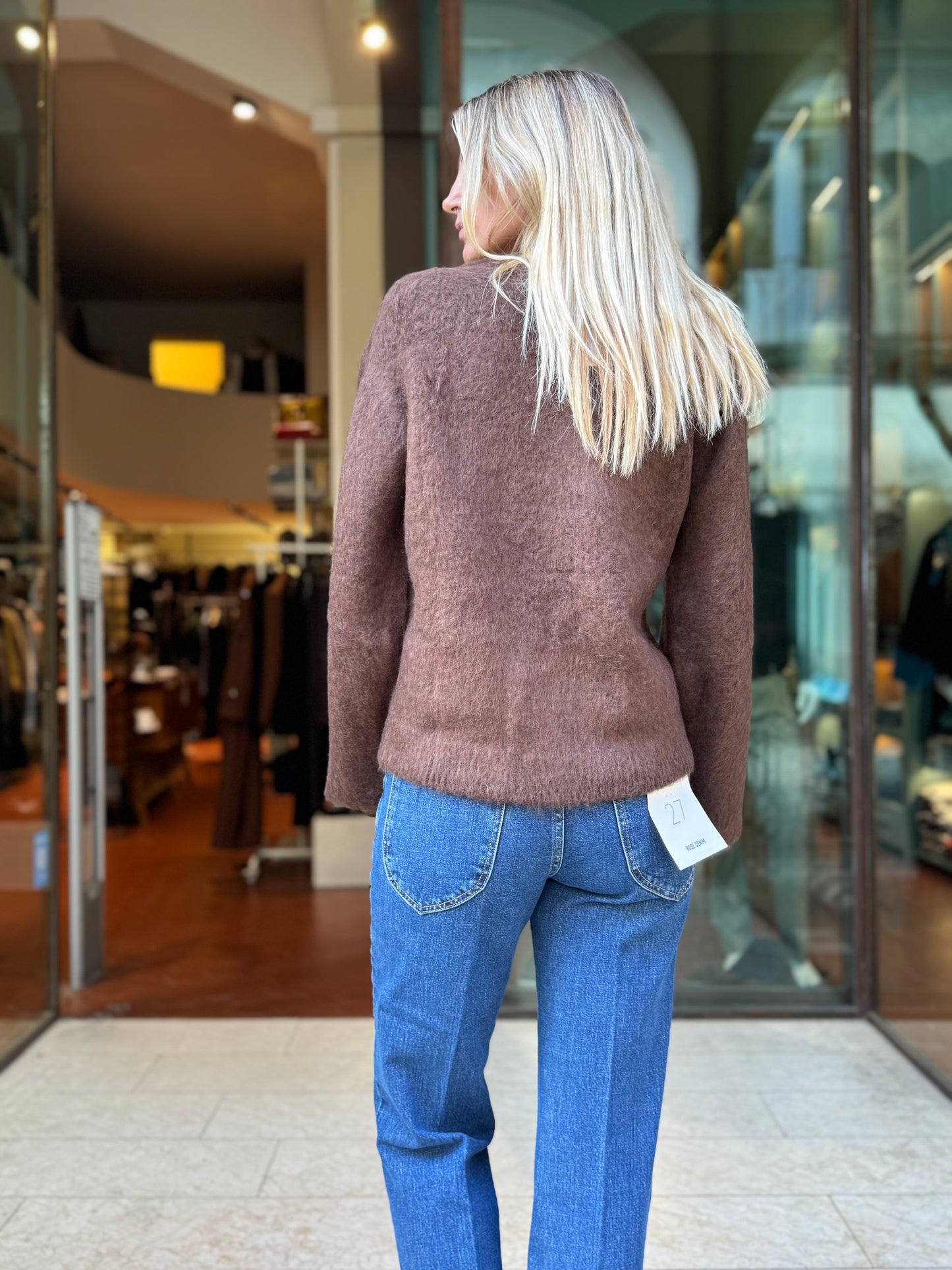 PAIISE maglia girocollo mohair 7002 MORO