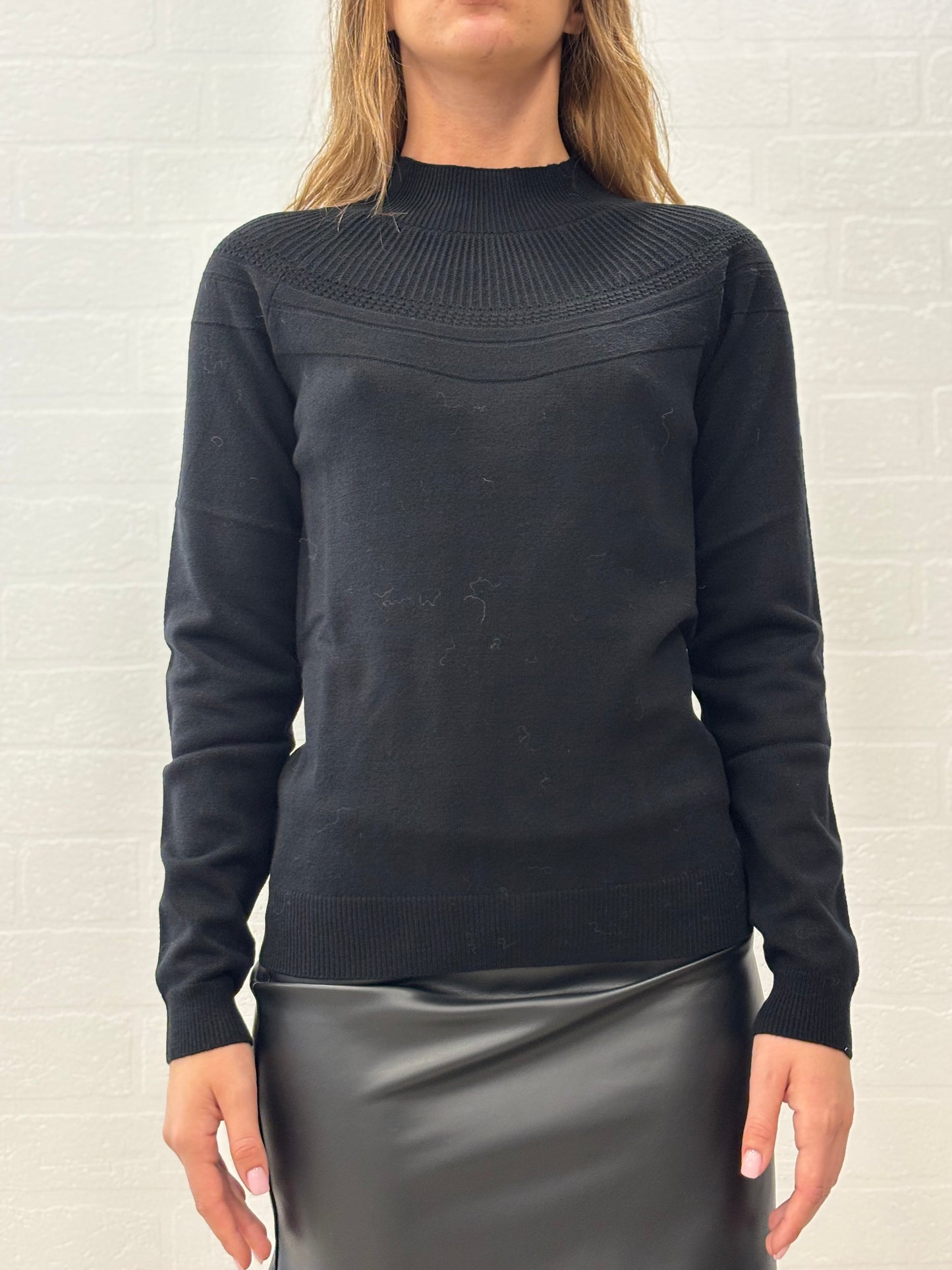 Kocca Maglia lana girocollo operato NERO