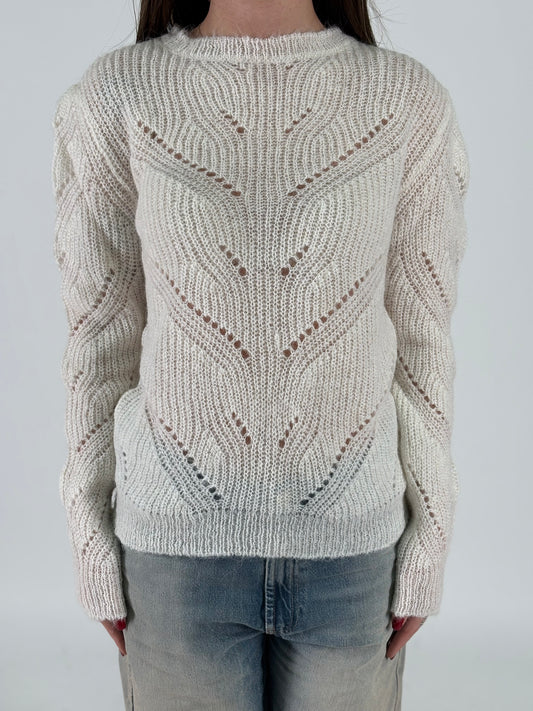 Kocca Maglia girocollo operata PANNA