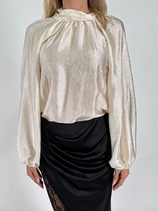 Tensione In Blusa ml fiocco dietro AVORIO