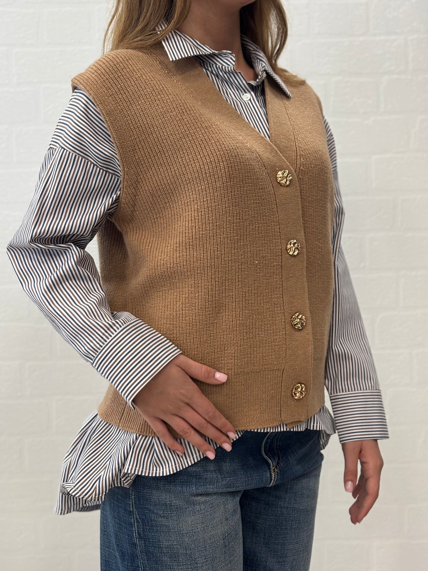 Molly Bracken Gilet in maglia collo V COCCIO