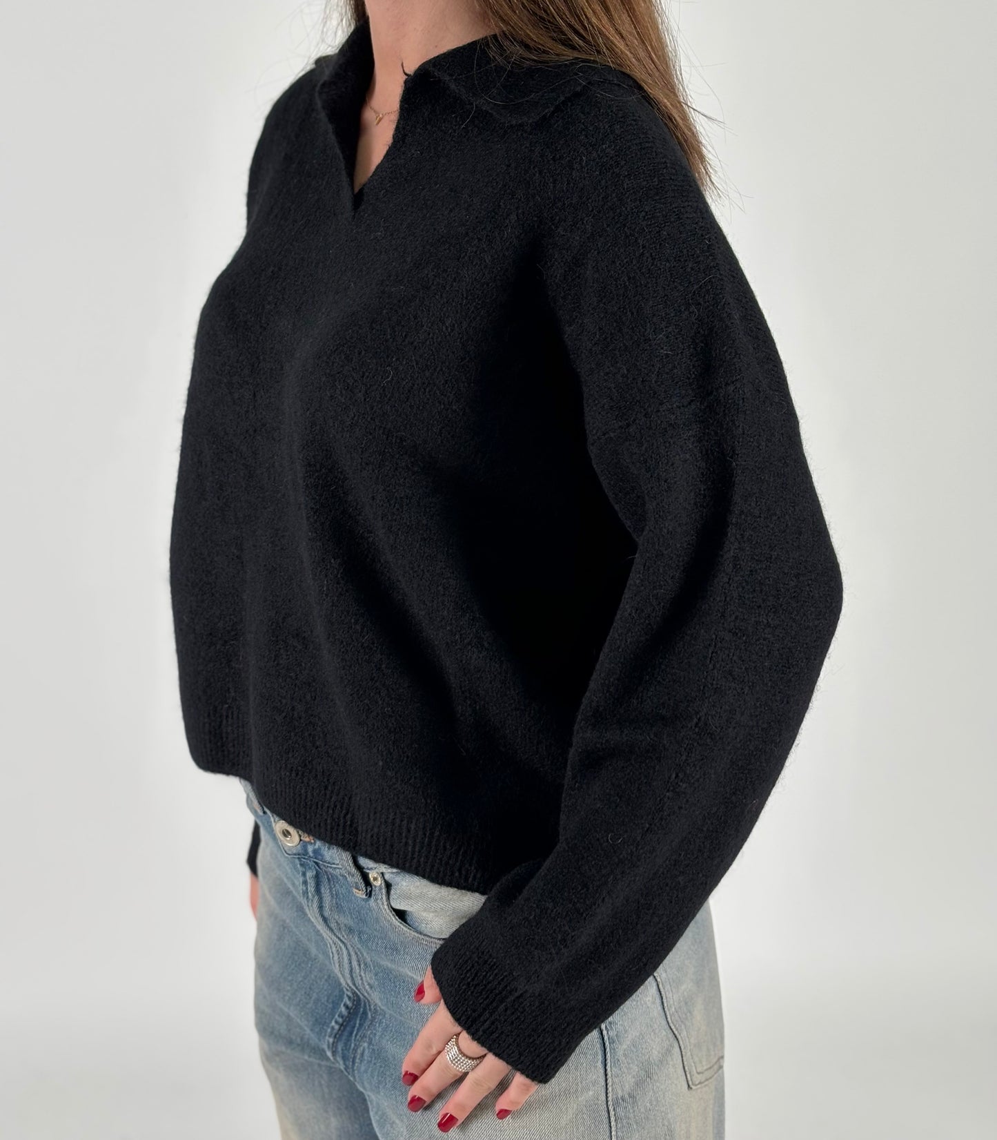 DIXIE maglia lana girocollo 1900 NERO