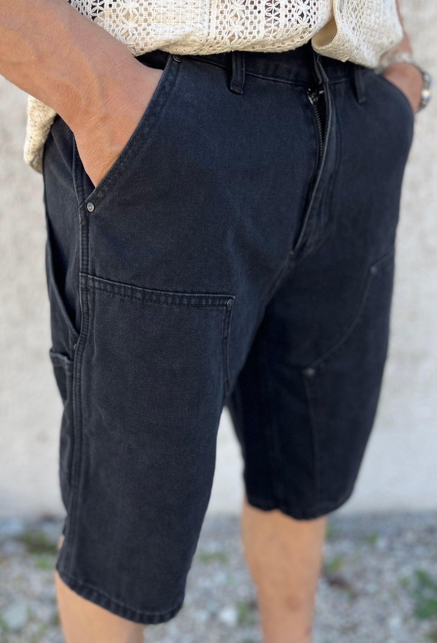 Rytual bermuda work portamartello canvas NERO
